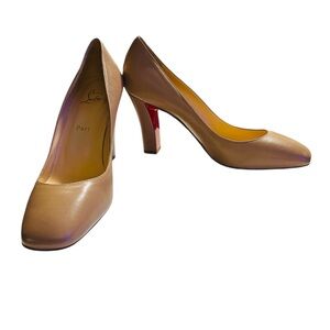 Christian Louboutin Viva Pump 85 Nappa Nude Red Bottom Heels US 8.5 NWT